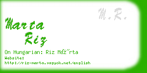 marta riz business card